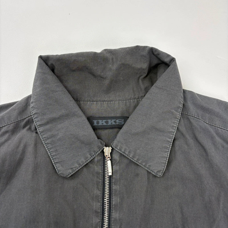 khaki zip through cropped utility jacket