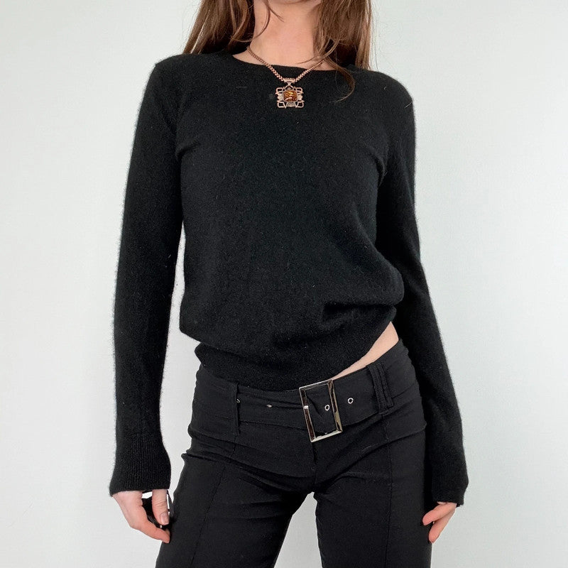 Black slouchy 100% cashmere jumper
