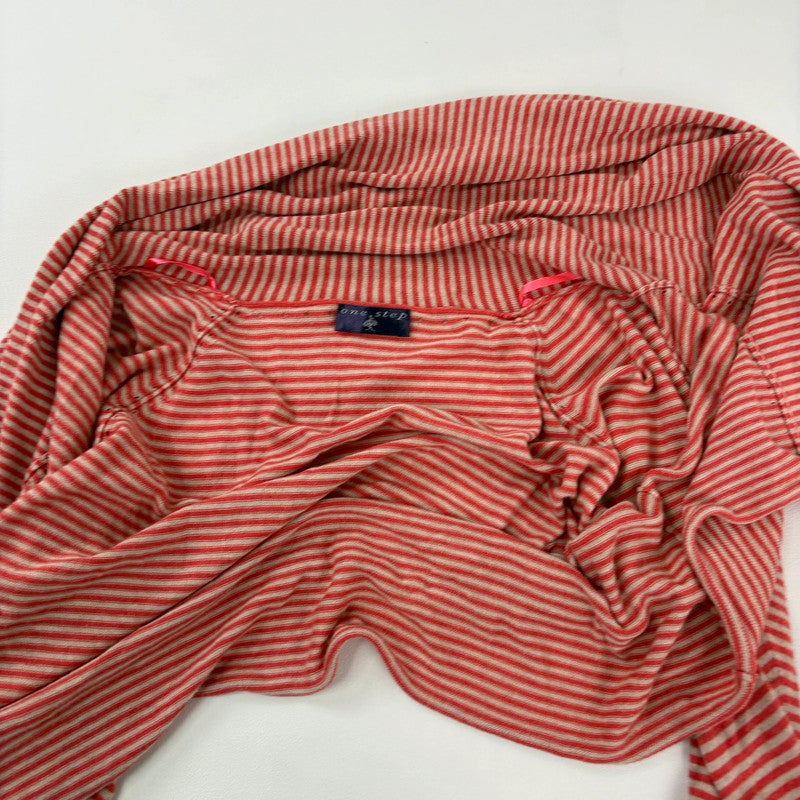 slouchy striped wrap cardigan