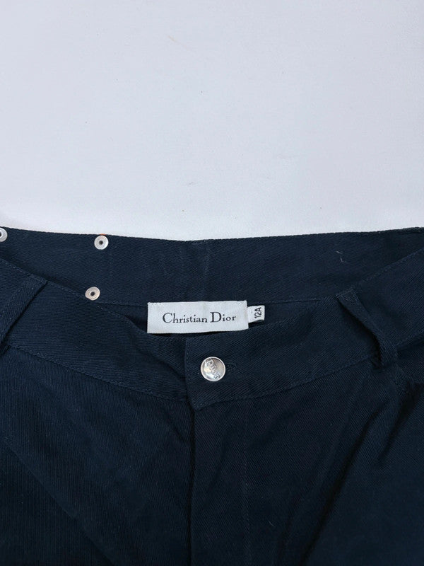navy fitted flared Dior cargo pants