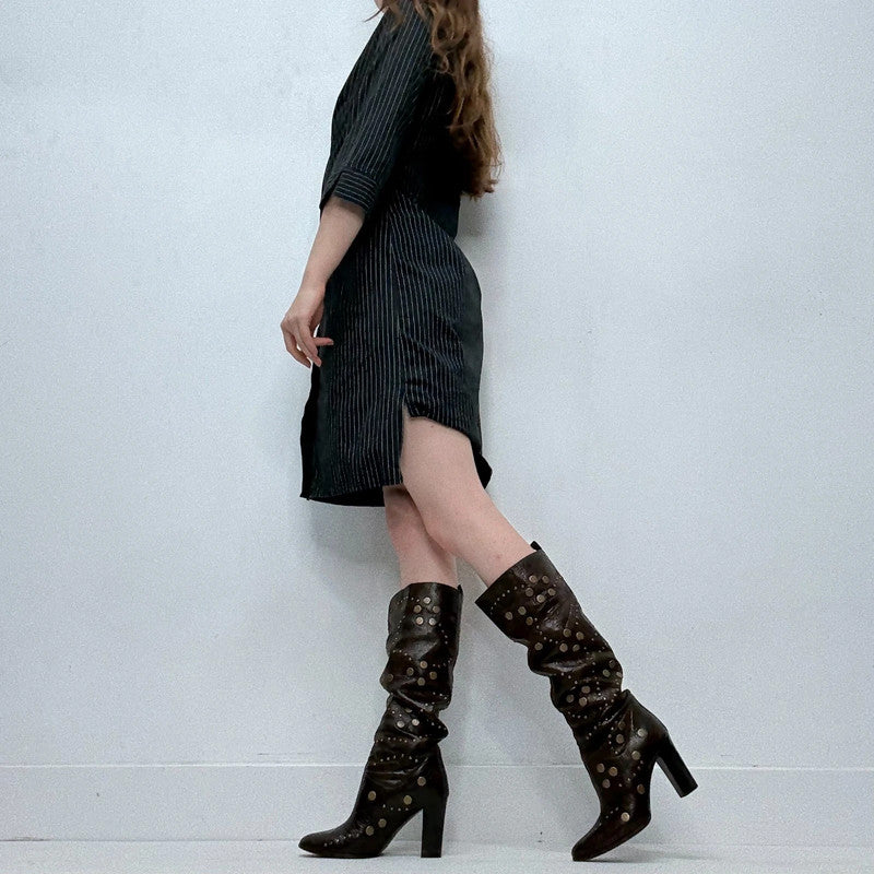 black mini shirt dress