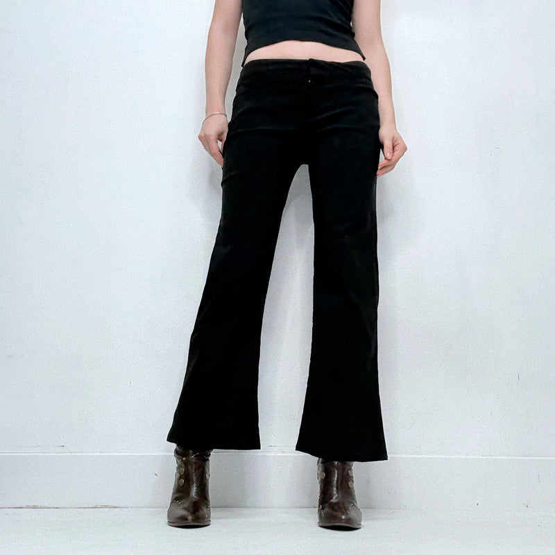 Guess black flared trousers