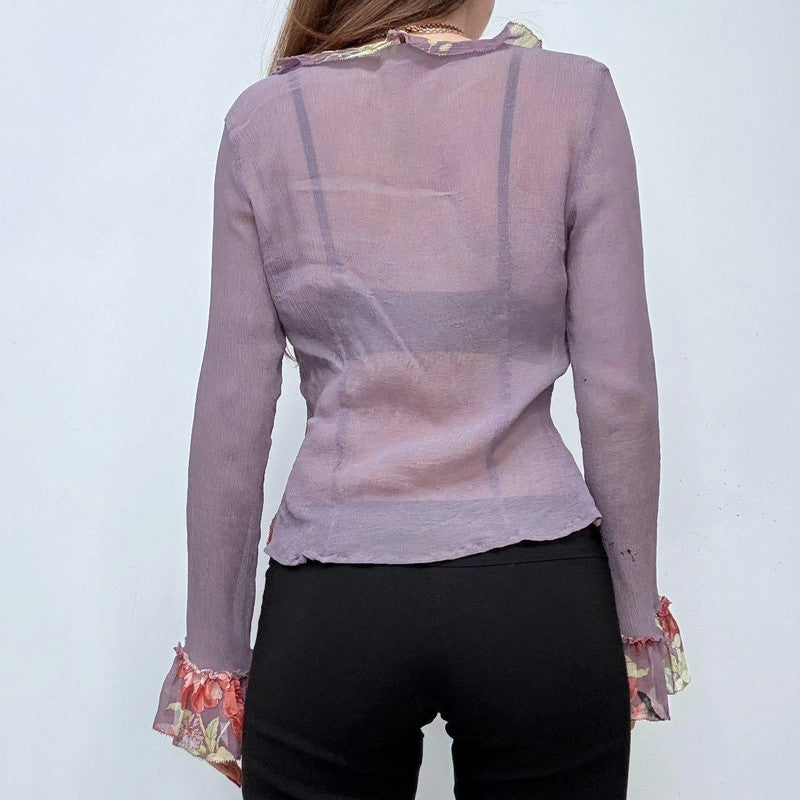 sheer crinkle silk fairy shirt