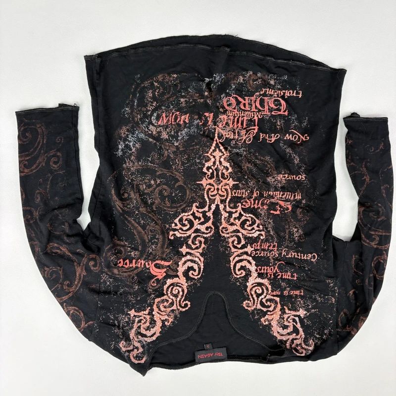 Black Graphic Grunge T-Shirt