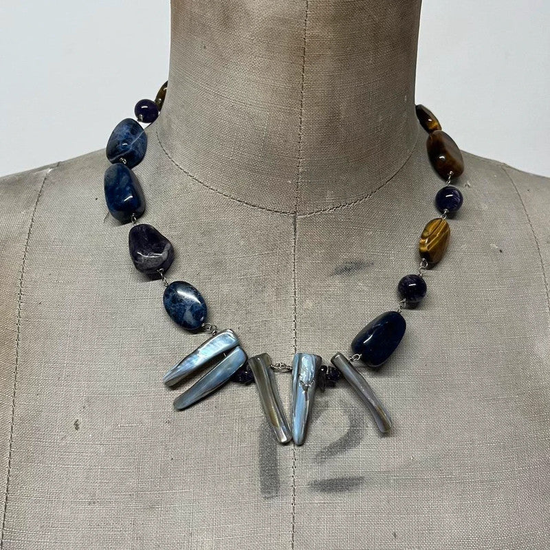 Chunky crystal gemstone necklace