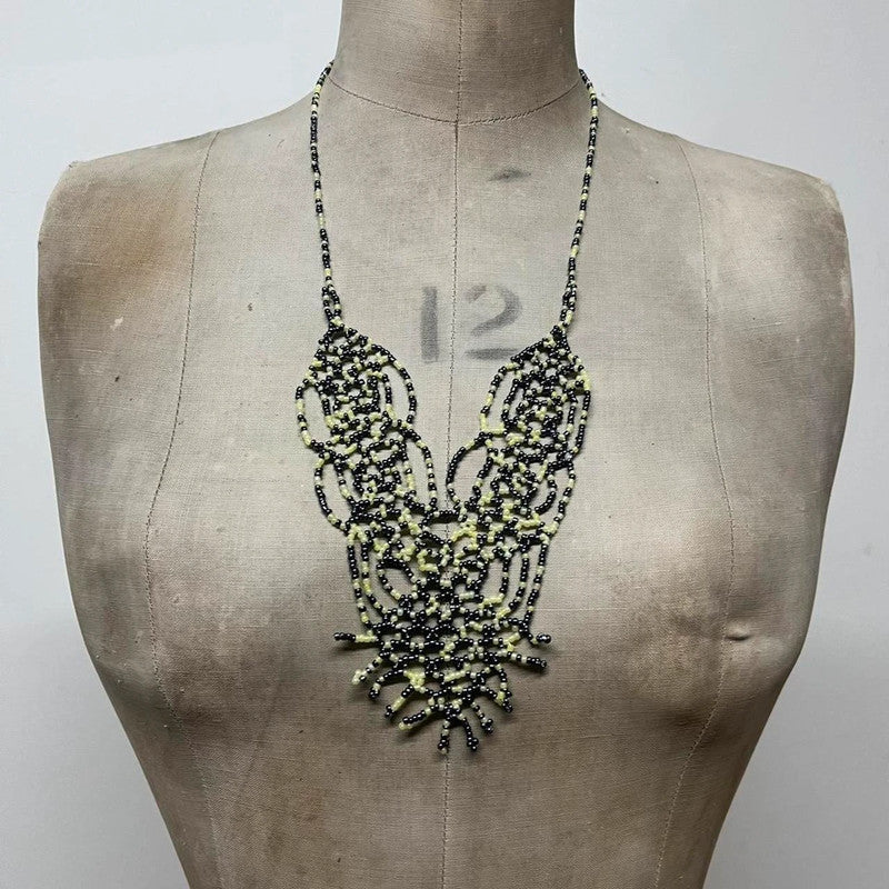 Beaded gothic chandiler necklace