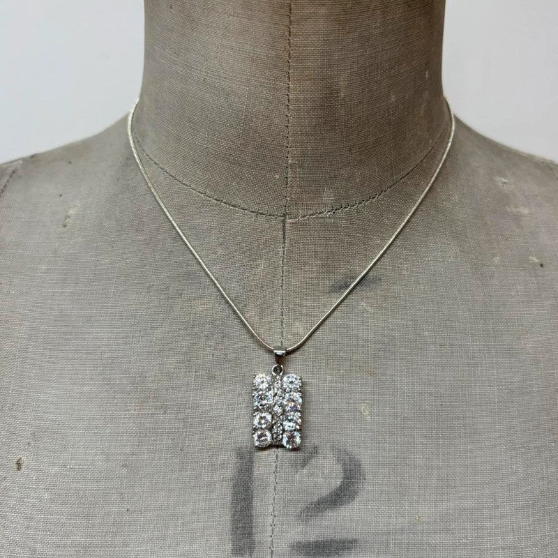 coquette gemstone diamante necklace