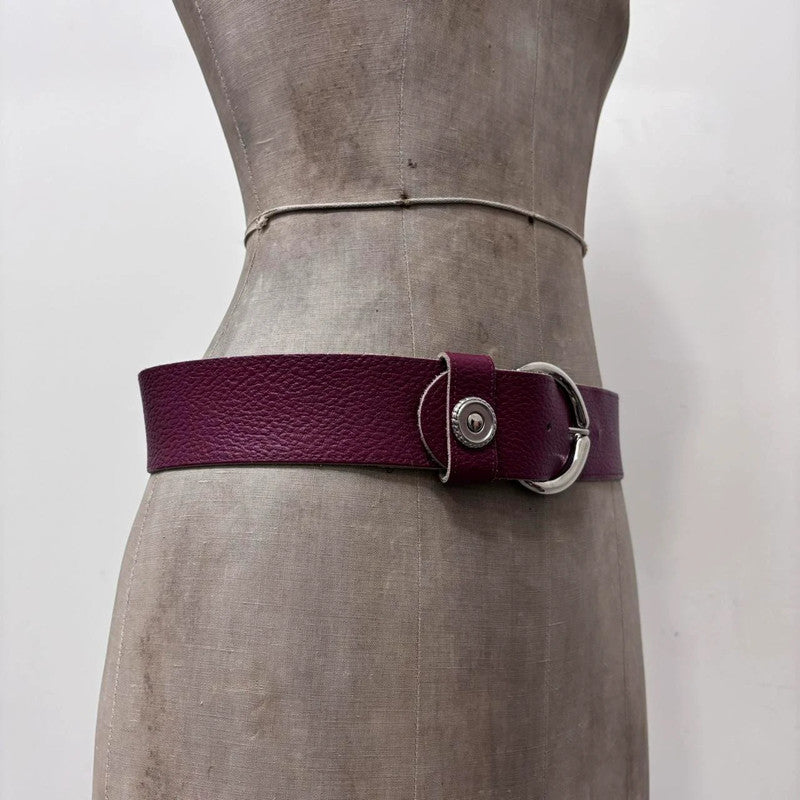 red leather chunky belt