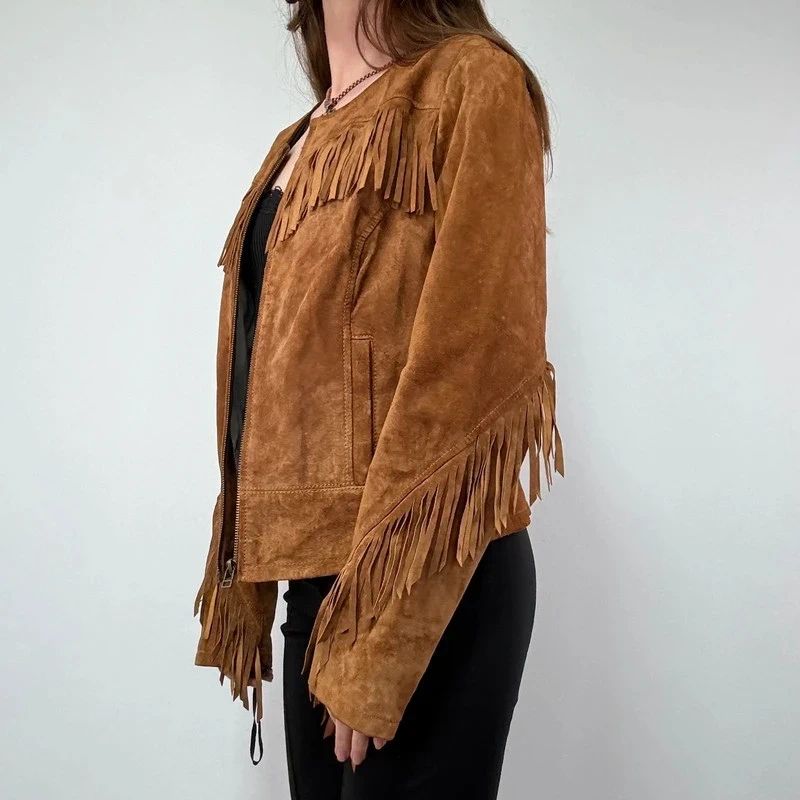 Western Fringe Suede Jacket