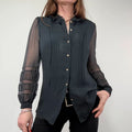 Sheer Lace Silk Gothic Shirt