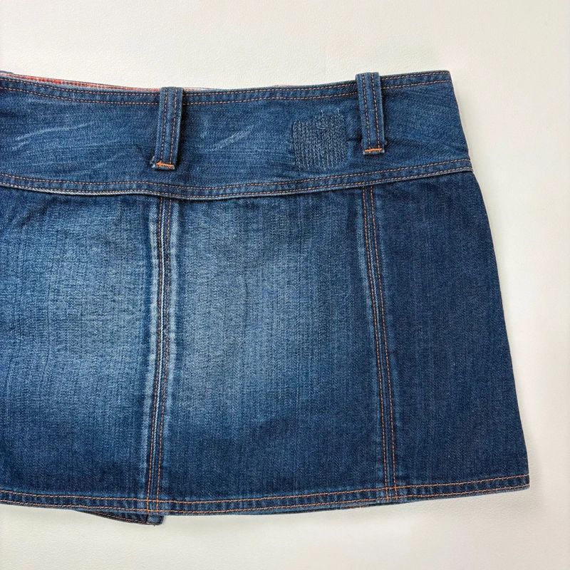 asymmetric denim Diesel mini skirt