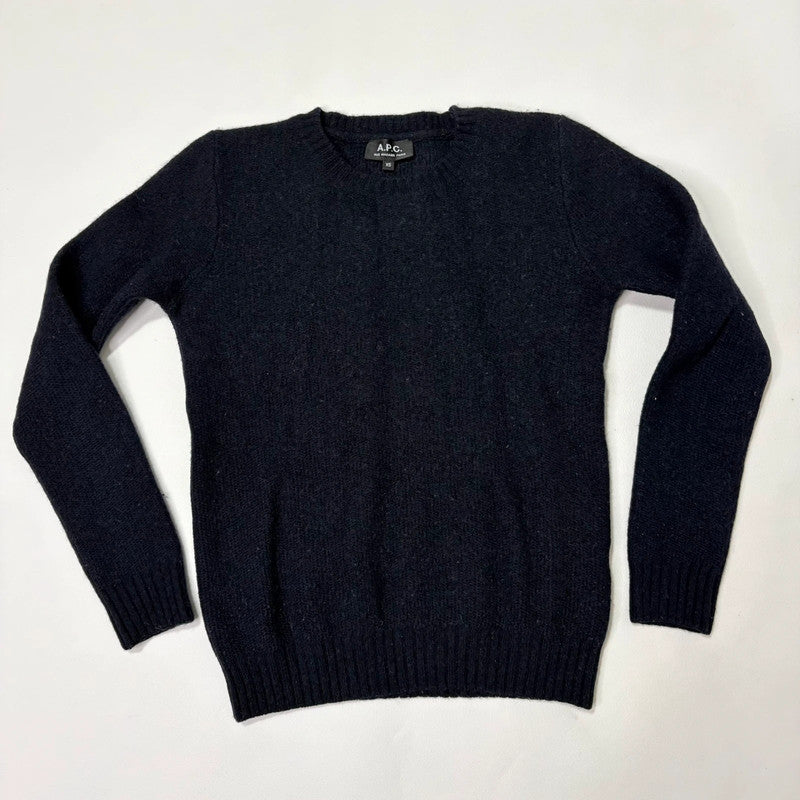 APC navy blue crewneck wool jumper