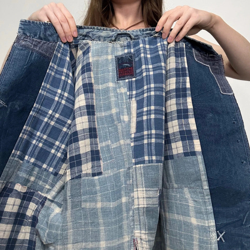 Marithé + François Girbaud distressed denim engineered jacket
