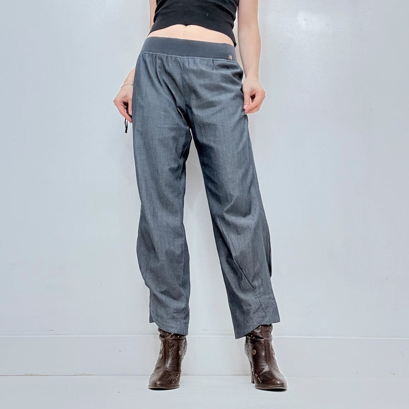 Cop Copine blue structured pleated trousers