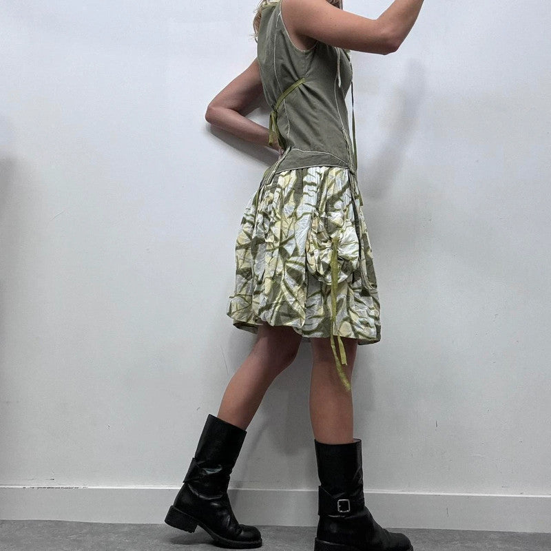 vintage puff cargo dress