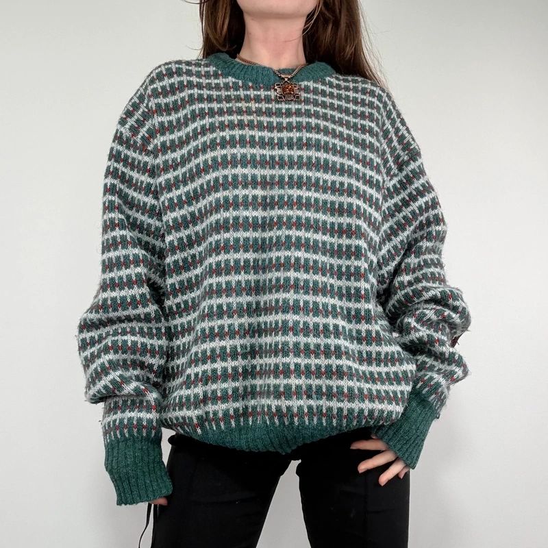 oversized knitted jumper