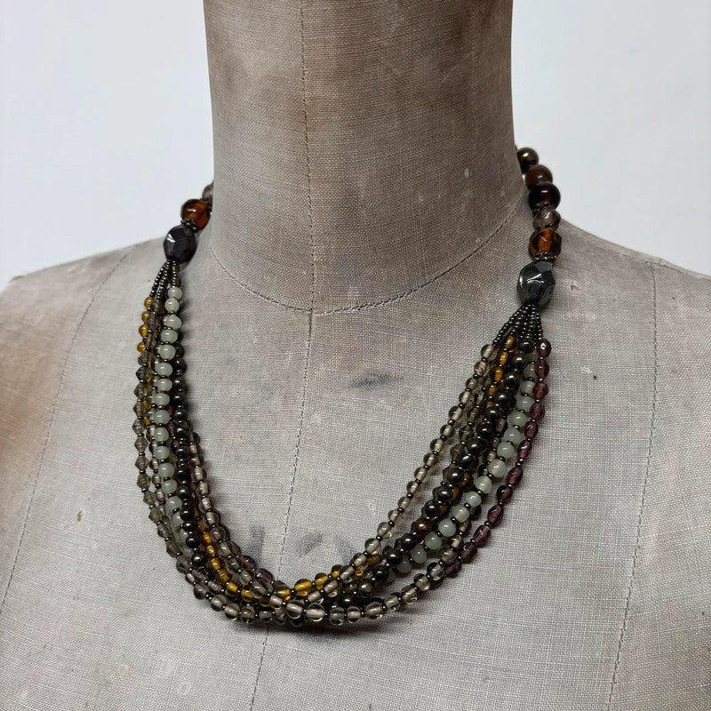 beaded layer summer necklace