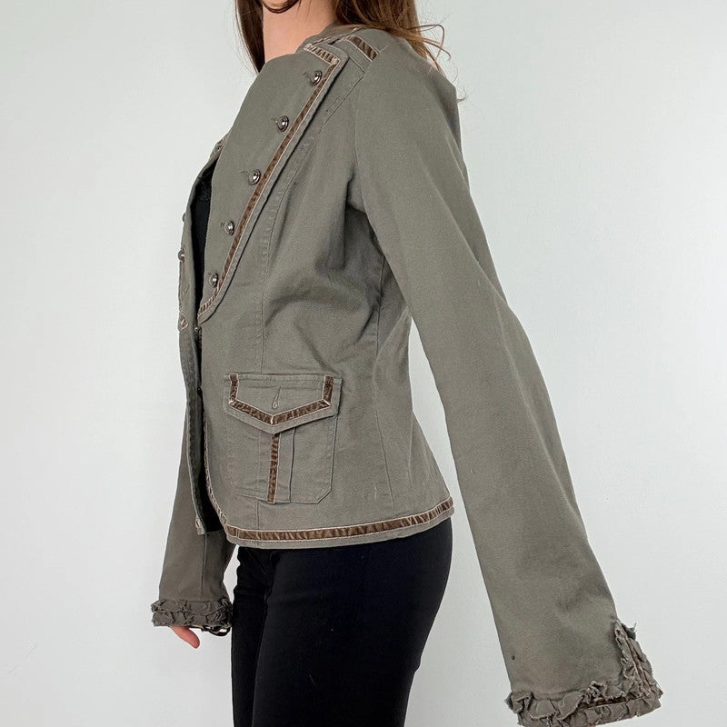 Napoleonic flared khaki jacket