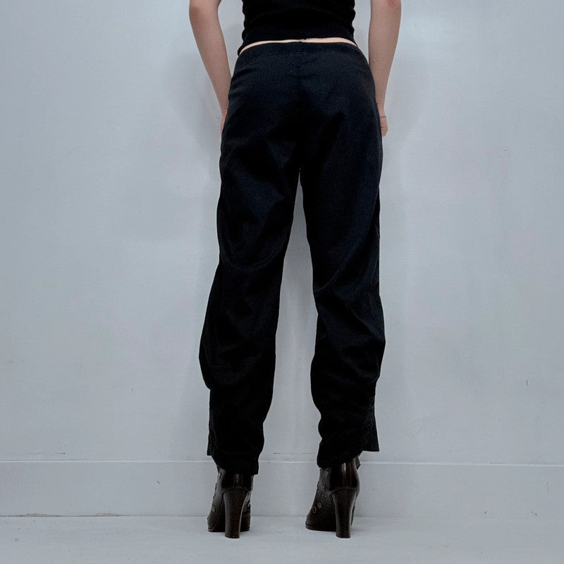 black pleated draped Cop Copine trousers