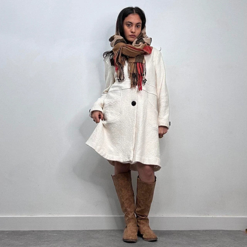 cream wool button-up peacoat