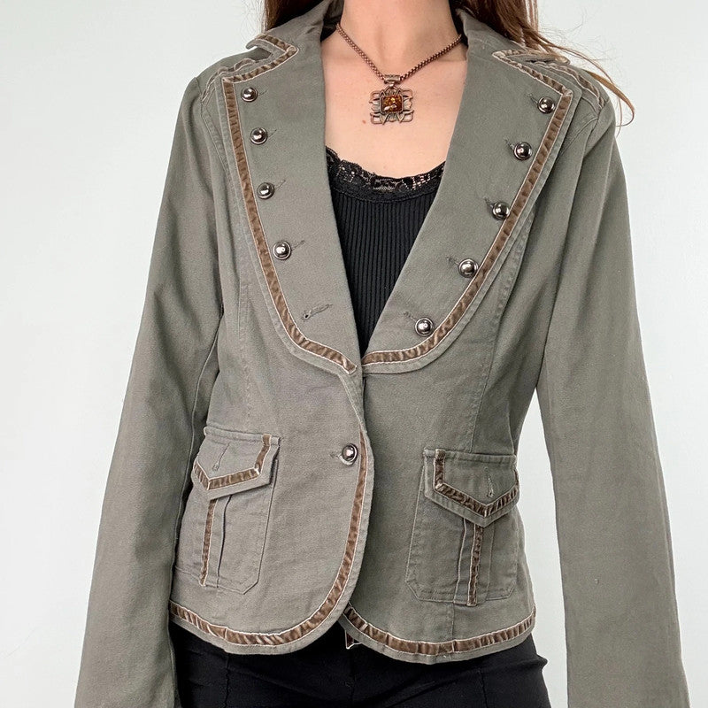 Napoleonic flared khaki jacket