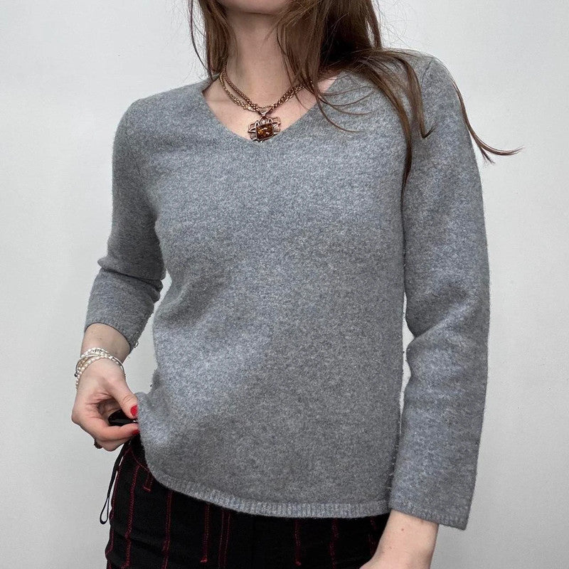 grey wool angel knit jumper