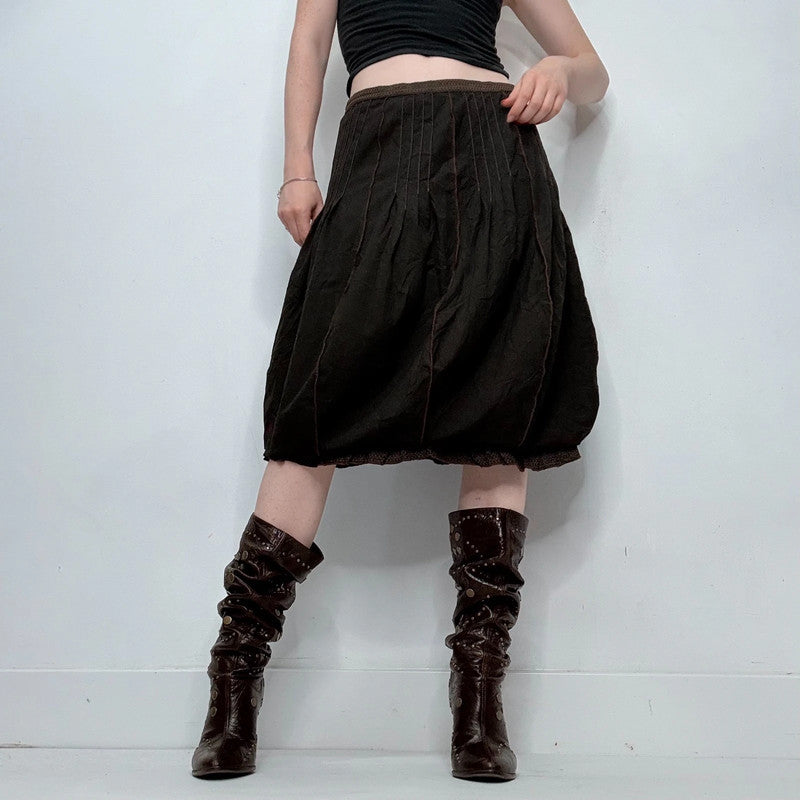 Cop Copine puff barrel midi skirt