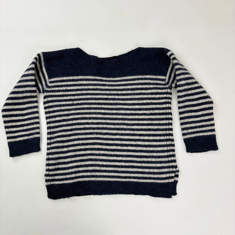 Soeur navy and white striped wool knit jumper