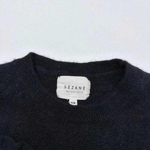 black cashmere sezane jumper