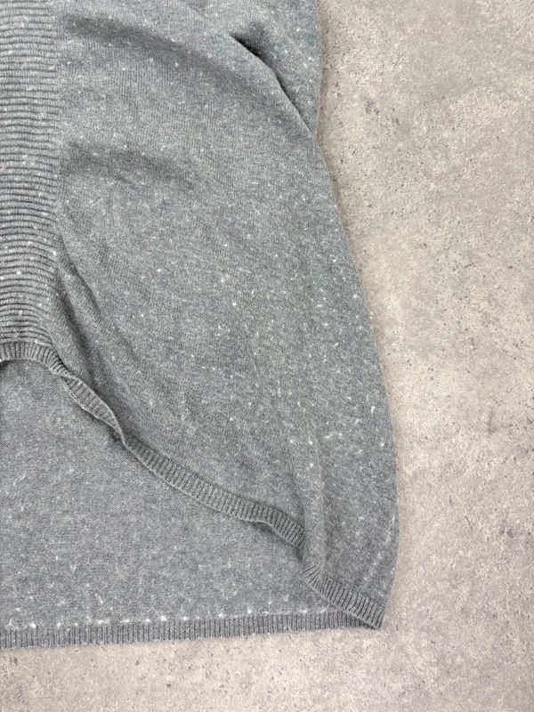grey gathered draped front asymmetric dress