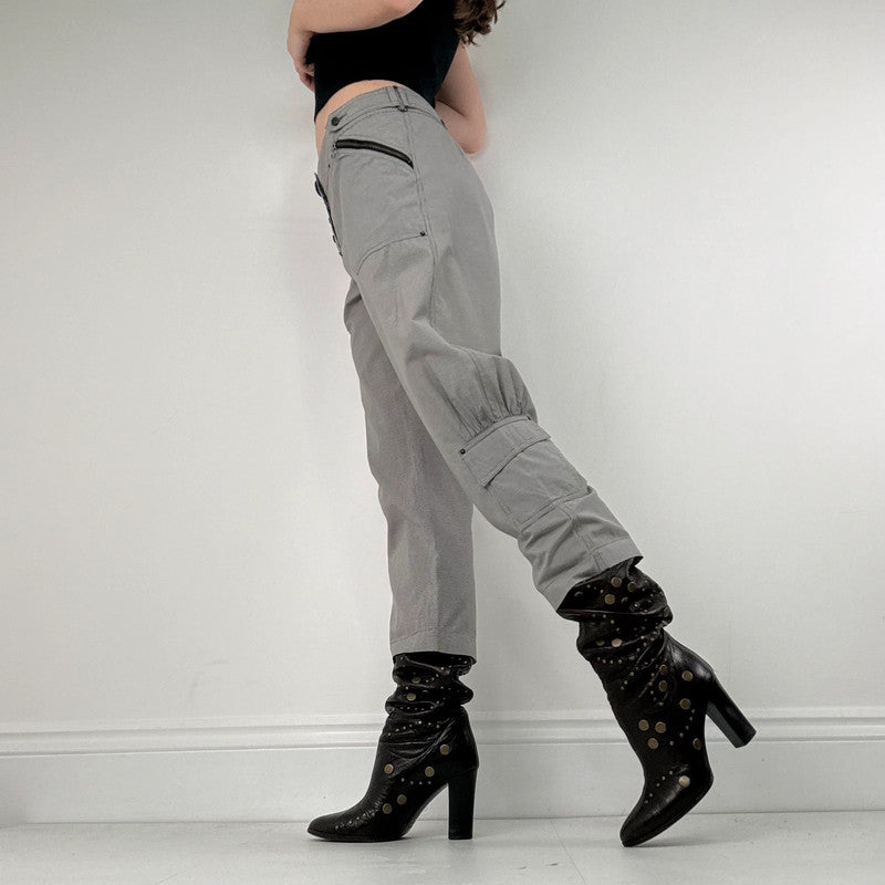Cop Copine napoleonic grey pinstripe utility trousers