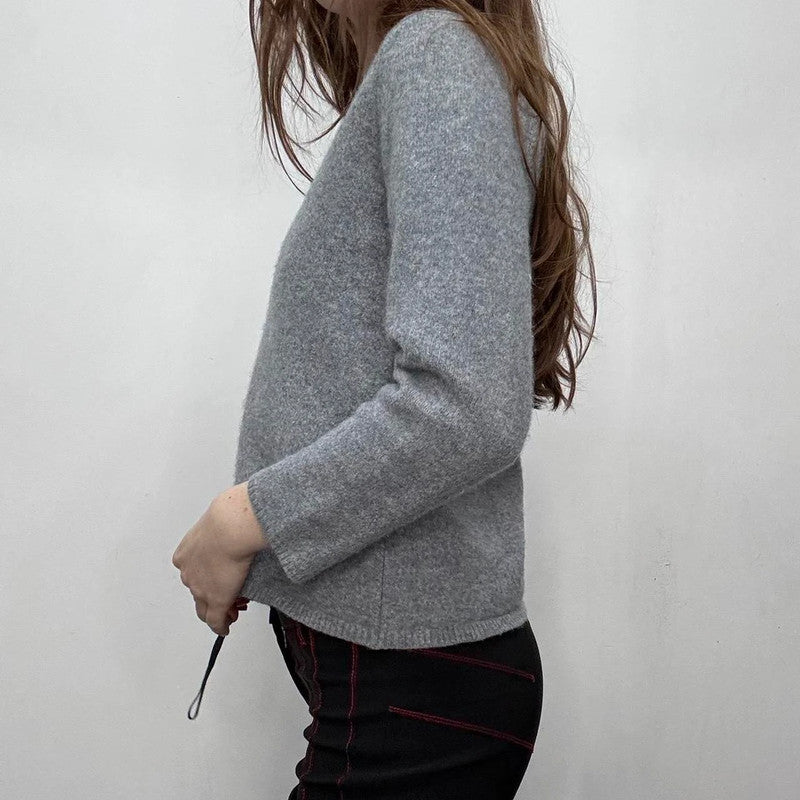 grey wool angel knit jumper