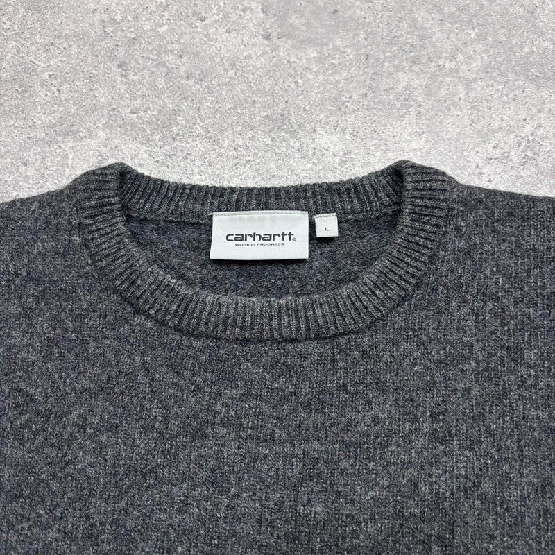 grey Carhartt slouchy knit wool jumper