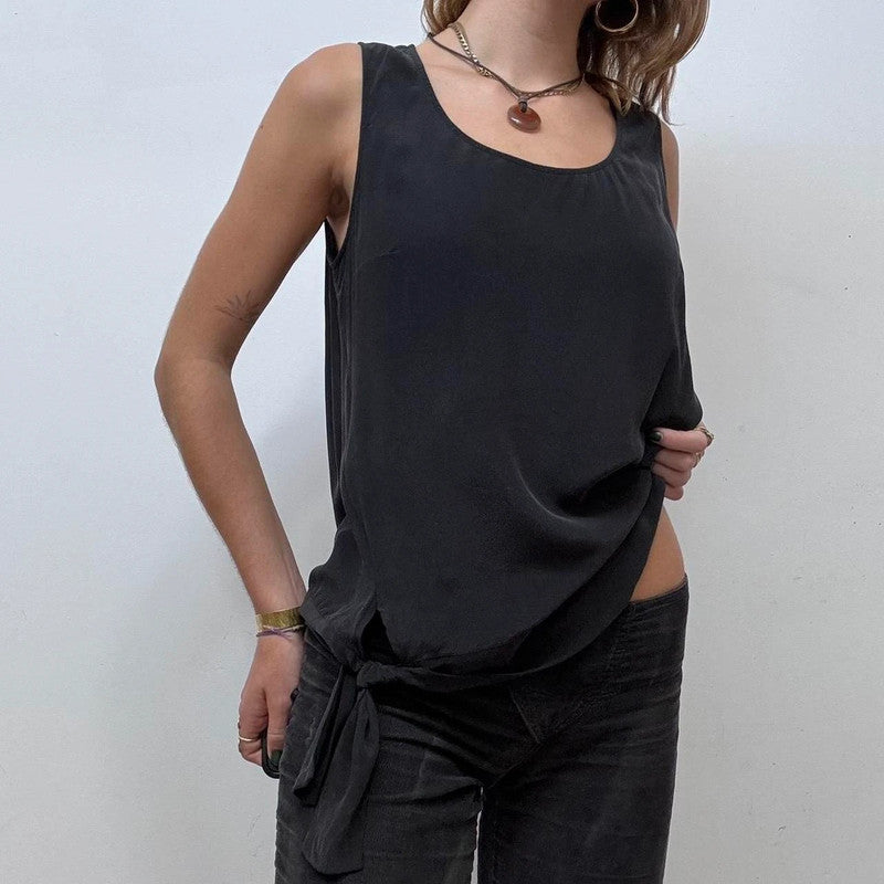 Silk allsaints asymmetric black vest