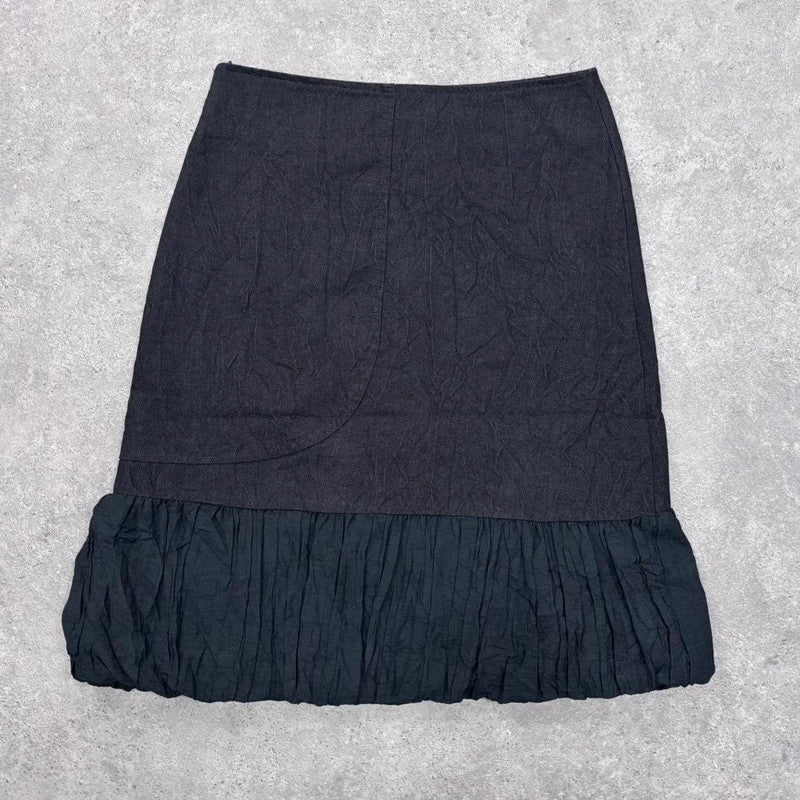 black cargo puffy grunge skirt