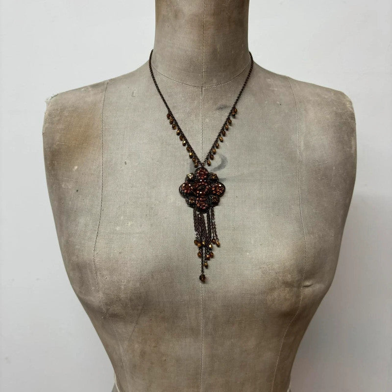 Boho hippie gemstone necklace