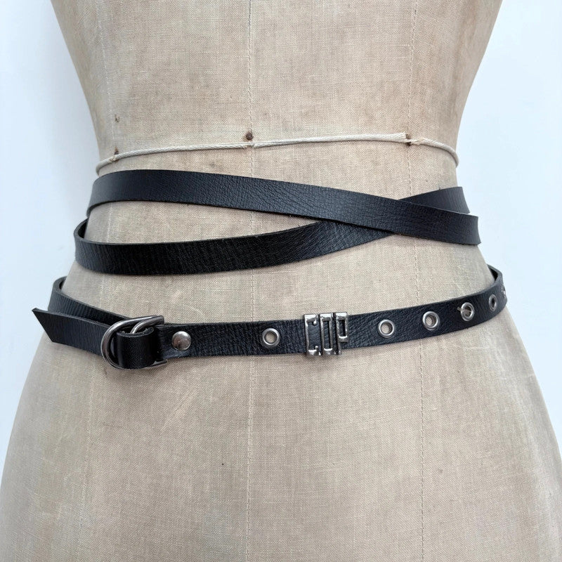 black wrap long Cop Copine belt