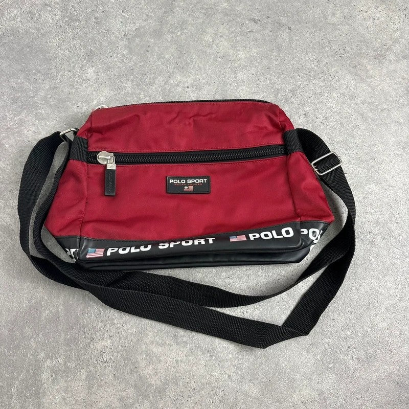 Polo sport RL 90s red logo messenger bag