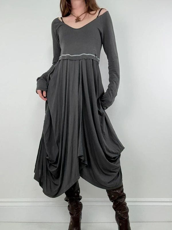 Draped layered Cop Copine maxi dress