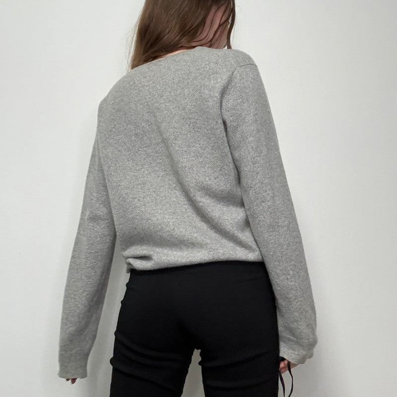 grey cashmere slouchy jumper