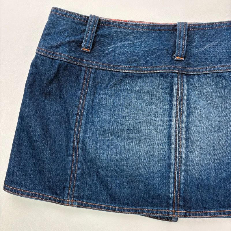 asymmetric denim Diesel mini skirt