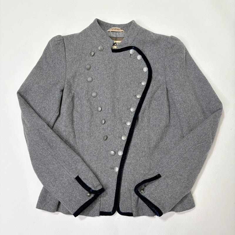 studded wool military napolionic jacket