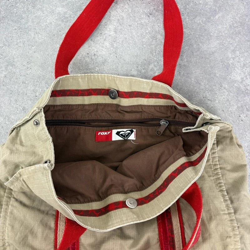 Khaki canvas utility bag