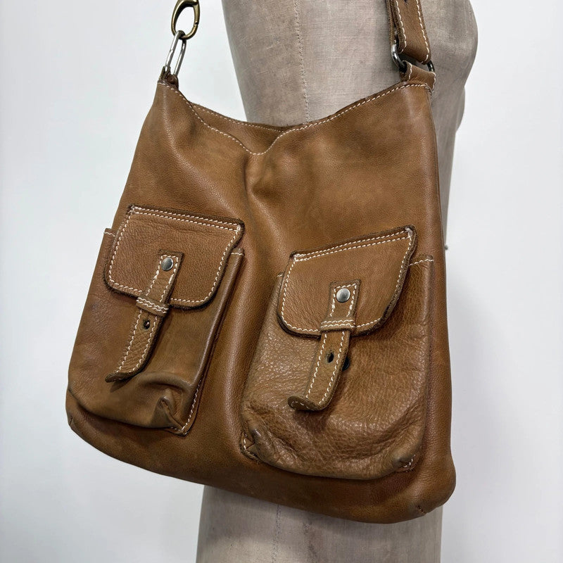 tan leather western bag