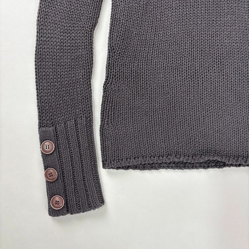 chunky knit ribbed funnel neck jumper