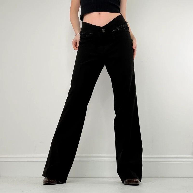 Black Cop Copine stretch waistband trouser