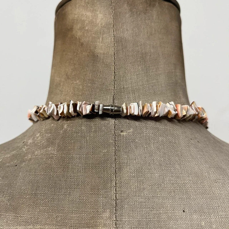 Boho beach shell beaded necklace