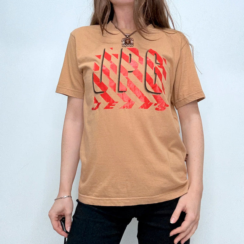Jean Paul Gaultier brown graphic printed t-shirt