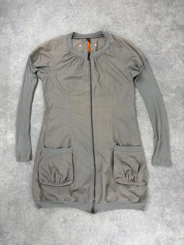 khaki Cop Copine long sleeve puff utility dress