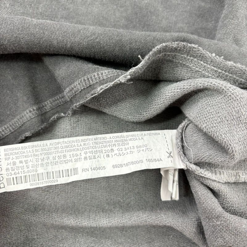 distressed cotton studded cropped sweatshirt